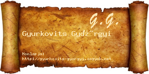 Gyurkovits Györgyi névjegykártya